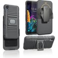 thumbnail image 1 of Compatible with Motorola Moto E6 Case with Tempered Glass Screen Protector Belt Clip Holster Defender Rugged Shock Proof Armor Heavy Protection Phone Cover w/Magnetic Mount Plate [Black], 1 of 6