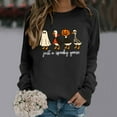 thumbnail image 5 of Spooky Goose Ghost Halloween Sweatshirts for Women 2025 Crewneck Funny Ghost Graphic Sweatshirt Pullover Tops, 5 of 6