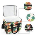 thumbnail image 6 of FORMRS Insulated Cooler Bag 24 Cans Capacity Soft Leakproof Lunch Box with Side Pockets, White Clover Pattern, 6 of 7