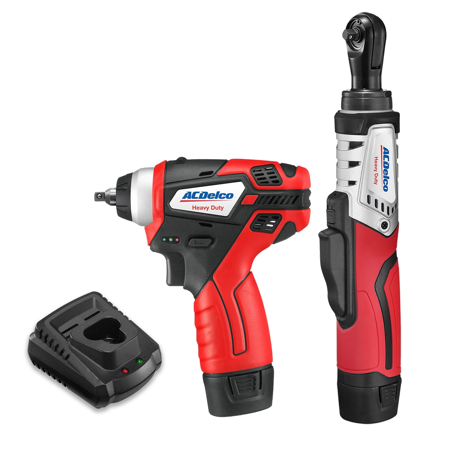 ACDelco G12 Series 2Tool Combo Kit 1/4" Brushless Ratchet Wrench + 1/4" Power Impact Wrench, 2