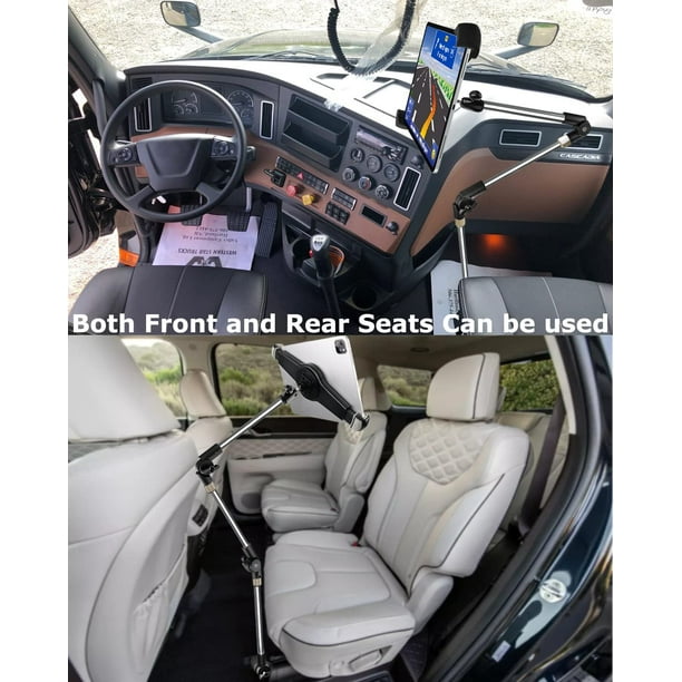 Rail de siège de camion de voiture grand support de tablette, support de  support d'iPad de boulon de plancher de voiture avec le bras pliable de  rotation de 360° 