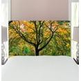 thumbnail image 1 of Tree Headboard, Third Season of the Year in the Park Dead Leaves Autumn to Winter Seasonal Picture, Upholstered Decorative Metal Bed Headboard with Memory Foam, Twin Size, Green Yellow, by Ambesonne, 1 of 4