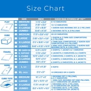 MagicBag Variety Pack Vacuum Storage Bags, 8 Pack Flat Compression Bags for Clothing & Bedding, Space Saving & Airtight
