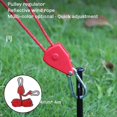 thumbnail image 3 of 6Pcs 4mm Camping Tent Tie Down Rope Tightener Fastening Red, 3 of 5