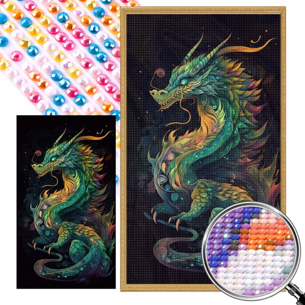 5D DIY Taladro Parcial AB Dragón Kit Artística 45x75cm