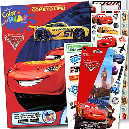 Disney Cars Coloring Book With Disney Cars Stickers Lightening Mcqueen Walmart Canada