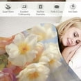 thumbnail image 3 of PRATYUS Flowers Throw Blankets for Sofa Couch Cozy Flannel Travel Outdoor Blanket, Summer Desk Blanket for Work Chair Blanket for All Seasons Mother's Day Blanket for Bed 40x50in, 3 of 6