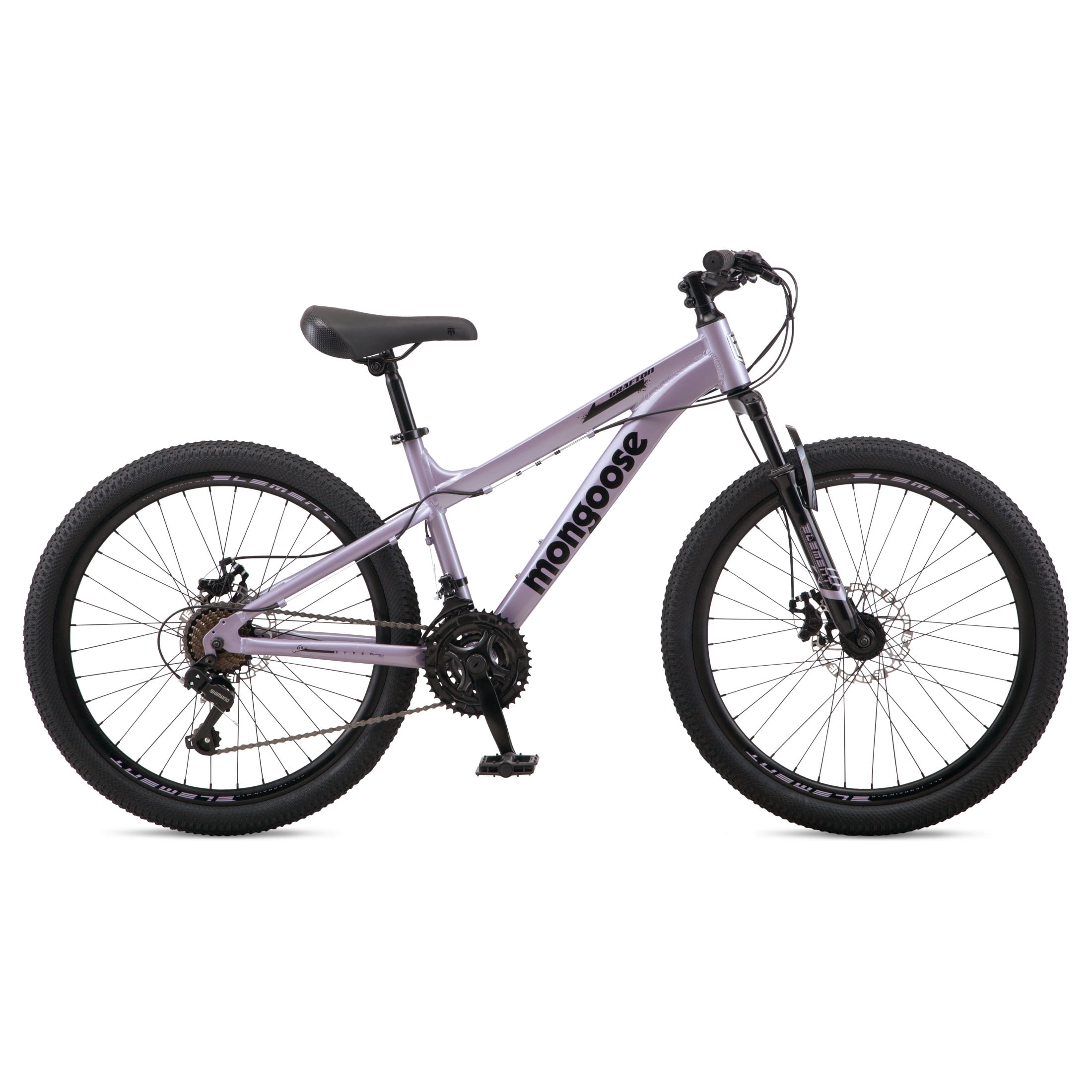 Mongoose Argus ST Fat Mountain Bike, 20 Inch Wheels, 7 Speed, Grey