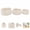 Color, variant on 3 Piece Woven Cotton Rope Storage Basket Set, Round Nesting Organizer Bins for Bathroom, Bedroom, Nursery and Living Room
