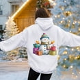 thumbnail image 7 of Towmus Womens Sweatshirt Snowman Graphic Christmas Hoodie Fall Long Sleeve Casual Pullover Tops with Pockets, 7 of 7