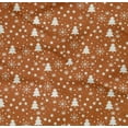 thumbnail image 4 of oneOone Cotton Poplin Twill Rust Brown Fabric Snowflake,Star & Tree Quilting Supplies Print Sewing Fabric By The Yard 56 Inch Wide, 4 of 4