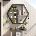 thumbnail image 5 of Casendy Gaming Floating Shelves with LED Light, Display Shelf for Bedroom, Lighted Bar Shelves, Extra Hanging Hooks Storage, Gaming Room Decor, Easy Assembly, White, 5 of 7