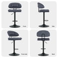 thumbnail image 5 of Efoee Modern Bar Stools Set of 2, Adjustable Swivel Counter Height Barstools, Double-Layer Cushion Upholstered Swivel Bar Chairs with Backrest for Home, Kitchen Island, 5 of 6