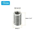 thumbnail image 2 of Unique Bargains Adaptateurs de Filetage Manchon Réducteur Écrou 20 Pcs M4x0.7 Mâle à M2.5x0.45 Femelle Réparation Insert Écrou 6mm, 2 of 7