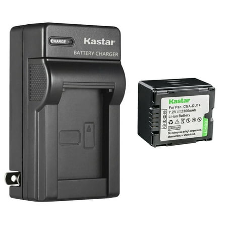 Kastar 1-Pack CGA-DU14 Battery and AC Wall Charger Replacement for Panasonic NV-GS30 NV-GS33 NV-GS35 NV-GS37 NV-GS38 NV-GS40 NV-GS44 NV-GS50 NV-GS55 NV-GS58 NV-GS60 NV-GS65 NV-GS70 Camera