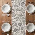 thumbnail image 4 of Grey Paisley Table Runner 70 Inches Long, Boho Flower Botanical Leaf Branch Cotton Linen Table Runners Dresser Scarves, Decorative Fabric Tabletop Scarf Furniture Cover for Home Dinner Party 13"x70", 4 of 8