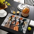 thumbnail image 3 of Black Female Placemats Set of 4, African Women Geometric Abstract Art Placemats for Dining Table, Place Mats for Kitchen Tabletop, Waterproof Wipeable Dining Table Mats Set, 3 of 9