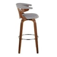 thumbnail image 5 of LumiSource Grey Gardenia 30" Fixed-Height Barstool - Set of 2, 5 of 6