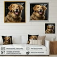 thumbnail image 4 of Designart "Graceful Golden Dog I" Animals Dog Floater Framed Canvas Wall Art, 4 of 5