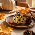thumbnail image 3 of Ceramic Pumpkin Decor Set with Polka Dot Pattern for Fall Halloween Tiered Tray and Tabletop Home Accent, 3 of 4