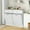 Double Door White, variant on FULLWATT Double Tilt Out Trash Cabinet-Free Standing Kitchen Waste Bin-Wooden Recycling Trash Cabinet with Drawer-White