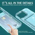 thumbnail image 7 of Petocase for iPhone 13 Pro Wallet Case,Card Holder Slot Ultra Bling Slim Thin Clear Flexible Protective Phone Cover,Glitter Clear Blue, 7 of 7