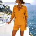 thumbnail image 6 of Gealkoca Women's UPF 50+ Sun Shirts UV Protection Long Sleeve Jacket with Hooded Summer Shorts Set Hiking Fishing Suit Womens Loose Outdoor Sports Set, 6 of 7