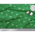 thumbnail image 2 of Soimoi Green Silk Fabric Insect & Floral Heart Fabric Prints by Yard 42 Inch Wide, 2 of 3