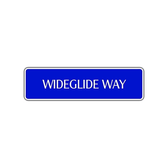 Wideglide Way Harley Aluminum Metal Novelty Street Sign Wall Décor Gift 4x13.5
