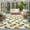 White, Yellow, Green, variant on Round Rugs 3Ft, Summer Pineapple Round Area Rug Washable Indoor Throw Carpet, Modern Rustic Tropical Fruits Burlap Small Non Slip Circle Rug for Bedroom Living Room Home Decor Aesthetic