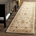 thumbnail image 3 of SAFAVIEH Antiquity Bernadette Floral Bordered Wool Runner Rug, Grey Beige/Sage, 2'3" x 8', 3 of 9