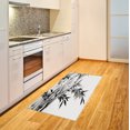 thumbnail image 2 of Bamboo Area Rug, Bamboo Tree Image Traditional Chinese Calligraphy Style Culture Theme, Flat Woven Accent Rug for Living Room Bedroom Dining Room, 4' X 5.7', Charcoal Black, by Ambesonne, 2 of 2