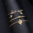thumbnail image 4 of Pulsera para mujer, regalo para mujer, 4 piezas, elegante brazalete de cactus de cristal para mujer, conjunto de joyería, pulsera, pulsera, 4 of 5