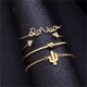 thumbnail image 4 of Pulsera para mujer, regalo para mujer, 4 piezas, elegante brazalete de cactus de cristal para mujer, conjunto de joyería, pulsera, pulsera, 4 of 5