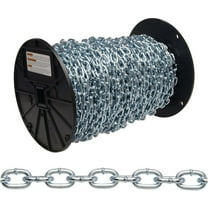 Campbell 0726727 #2 125 Ft. Zinc-Plated Low-Carbon Steel Coil Chain