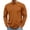01# Orange, variant on Men's Long Sleeve Tee Shirts Crewneck Curved Hem Plain Tee Moisture Wicking Casual T-Shirts Solid Color Saffron M