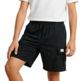 thumbnail image 3 of TinyBloomm Kids Boys Elastic Waistband Cargo Shorts Running Shorts Pull On Jogger Quick Drying Stretch Sports Shorts With Pockets, Size 7-8 Years, 3 of 9