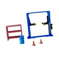 thumbnail image 3 of Milaget 1/64 Diorama Car Garage Architecture Model Furniture 5Pcs/Set Model Workshop Blue Car Lift, 3 of 9
