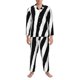 thumbnail image 3 of Balery Zebra Pijama para Hombre de Dos Piezas con Manga Larga, Conjunto de Dormir y Descanso Suave con Bolsillos-Medium, 3 of 7