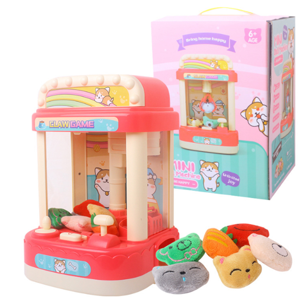 Kids Electric Mini Catching Doll Machine Play House Children's Clip