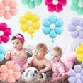 thumbnail image 3 of Globos Elaliyi 12 PCS Margarita Multicolor de Papel Aluminio 50x40 cm, 3 of 3