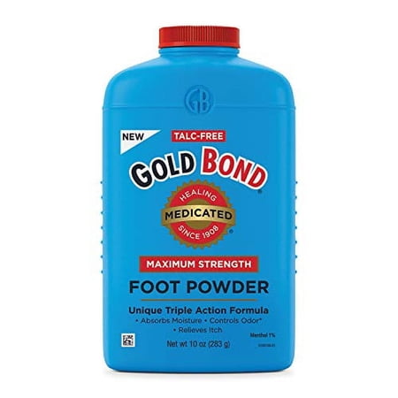 Gold Bond Medicated Talc-Free Foot Powder 10 Maximum Odor Control & Itch Relief