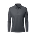 thumbnail image 5 of Workout Shirt Dqueduo Summer Men's Short-sleeved T-shirt Refreshing Breathable Loose-fitting Middle-aged Business Casual Color Top Shirt for Men Gray L, 5 of 8