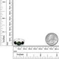 thumbnail image 4 of Gem Stone King 4.50 Ct Round Green Mystic Topaz Black Diamond 925 Sterling Silver 3-Stone Ring (Size 9), 4 of 5