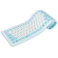 thumbnail image 3 of Teclado impermeable Bling Bling teclado de silicona plegable 103 teclas azul, 3 of 12