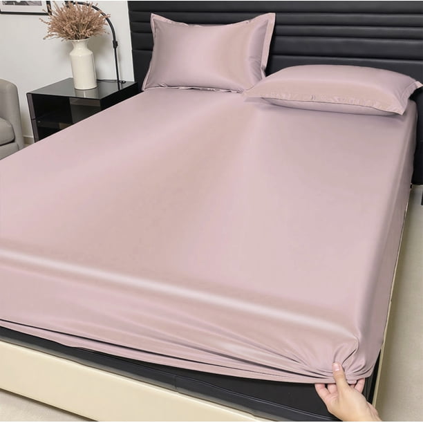 Protector de colchón ajustable | Funda inferior elástica antideslizante con bolsillo profundo | Poliéster de punto suave para camas individuales, matrimoniales, queen y king