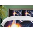 thumbnail image 3 of Ambesonne Galaxy Duvet Cover Set, Planet Earth Stardust, 2-Calking, Purple Blue, 3 of 6