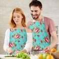 thumbnail image 3 of Pioneer Flower Floral Print Pattern Apron for Women and Men, Cotton Linen Waterproof with Pockets, Adjustable, 33x27 Inch for Kitchen, Gardening, BBQ, Salon, 3 of 6