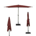 thumbnail image 6 of Abba Patio 6.5'x10'  Square Lyon Outdoor Market Patio Umbrella,6 Ribs-Dark Red, 6 of 6
