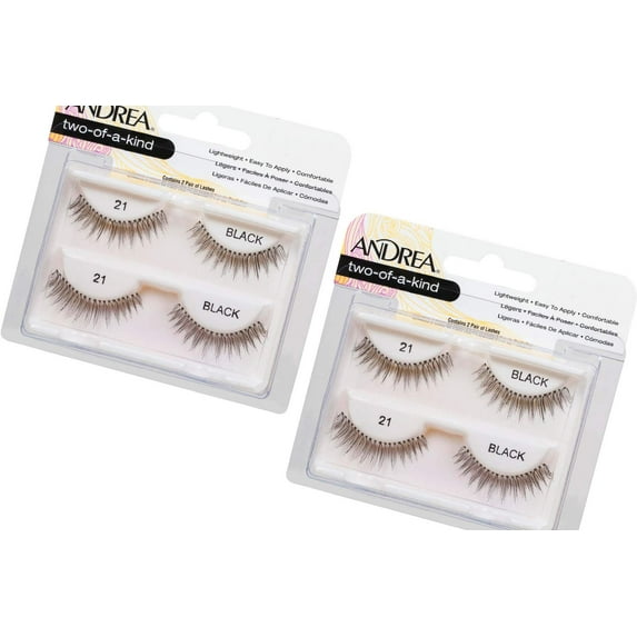 Andrea Two of a Kind False Lashes #21 Black, 2 Pack